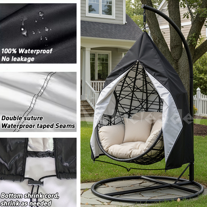 Hanging Egg Chair - 210D/420D Hanging Chair Cover with Zipper