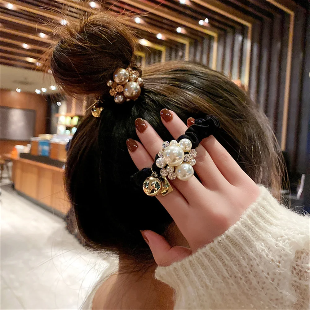 Outdoor Furniture Decor - Head Flower Pearl Rhinester Hair Rope