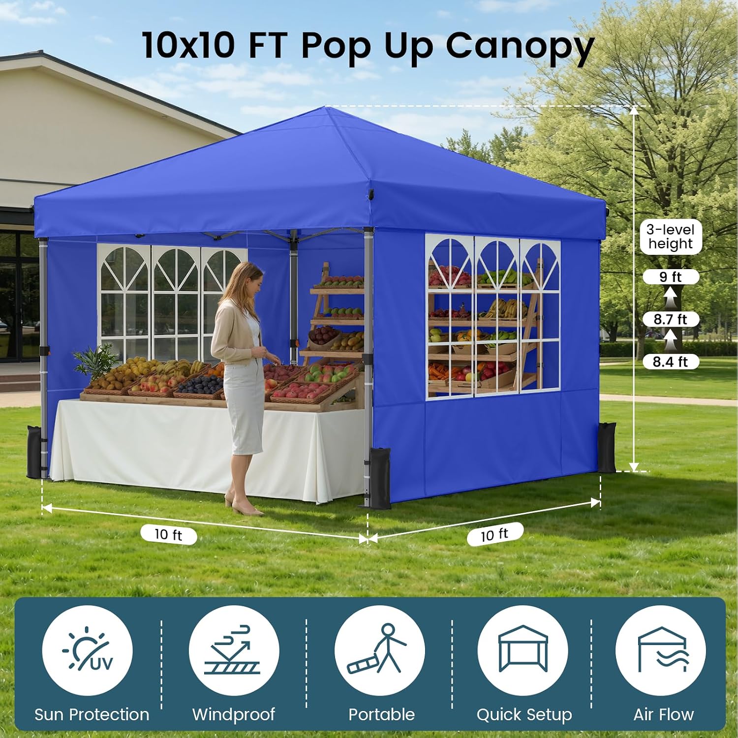 10x10ft Pop Up Canopy Tent wit - Gazebo Pop Up ulasan dan harga