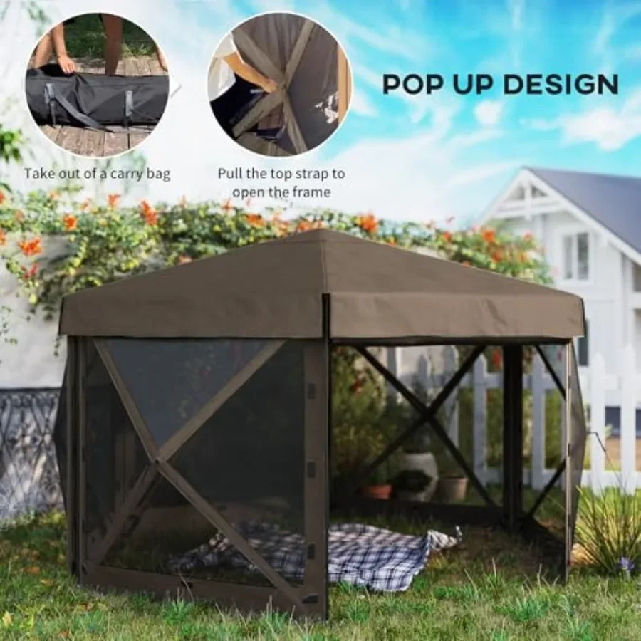 12' x 12' Hexagonal Pop Up Gaz - Gazebo Pop Up ulasan dan harga
