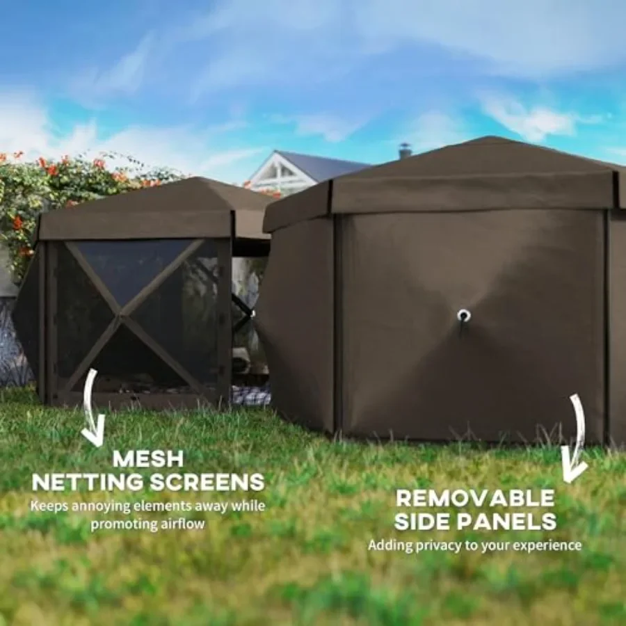 12' x 12' Hexagonal Pop Up Gaz - Gazebo Pop Up ulasan dan harga
