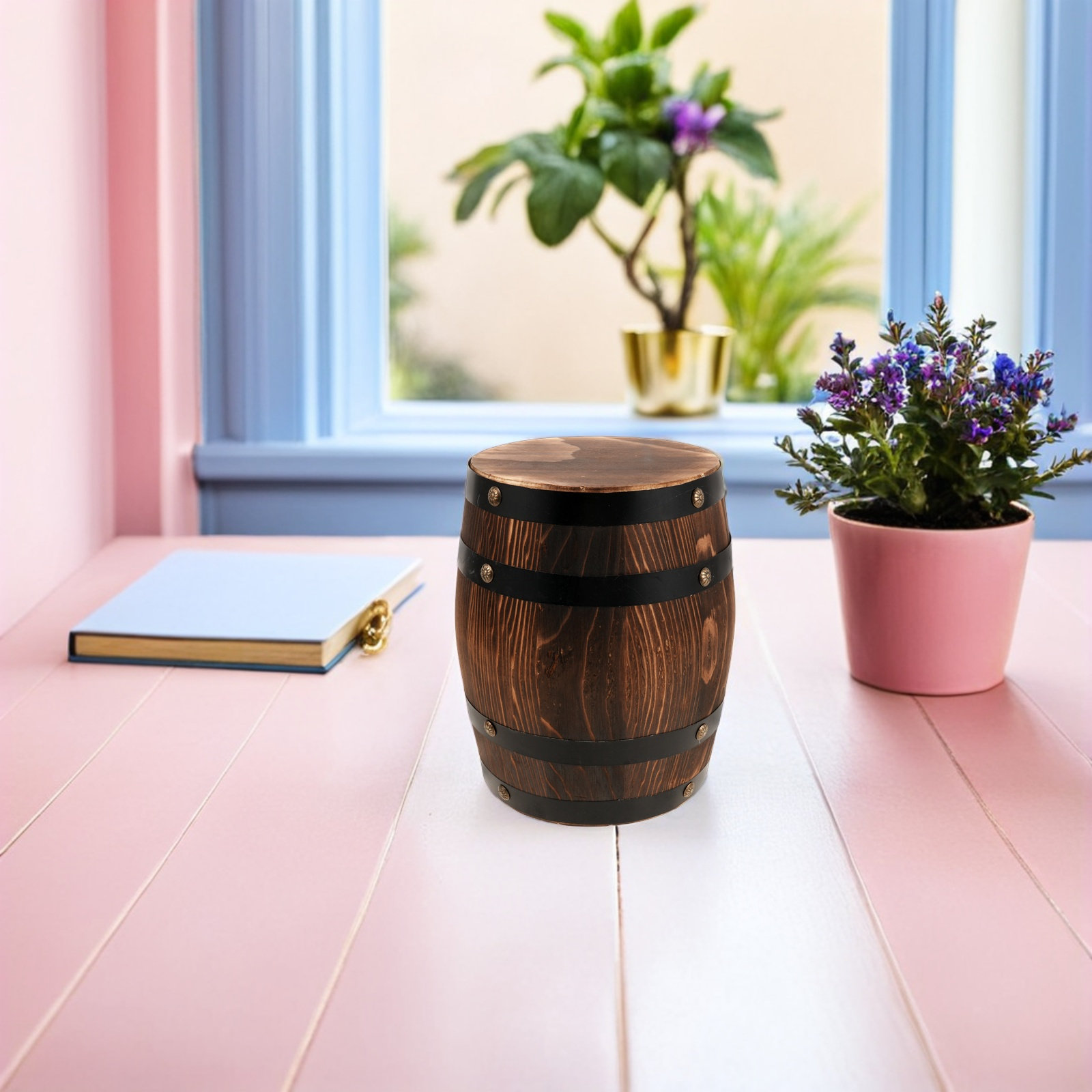 Wooden Vintage Stool Retro Out - Outdoor Furniture Decor ulasan dan harga