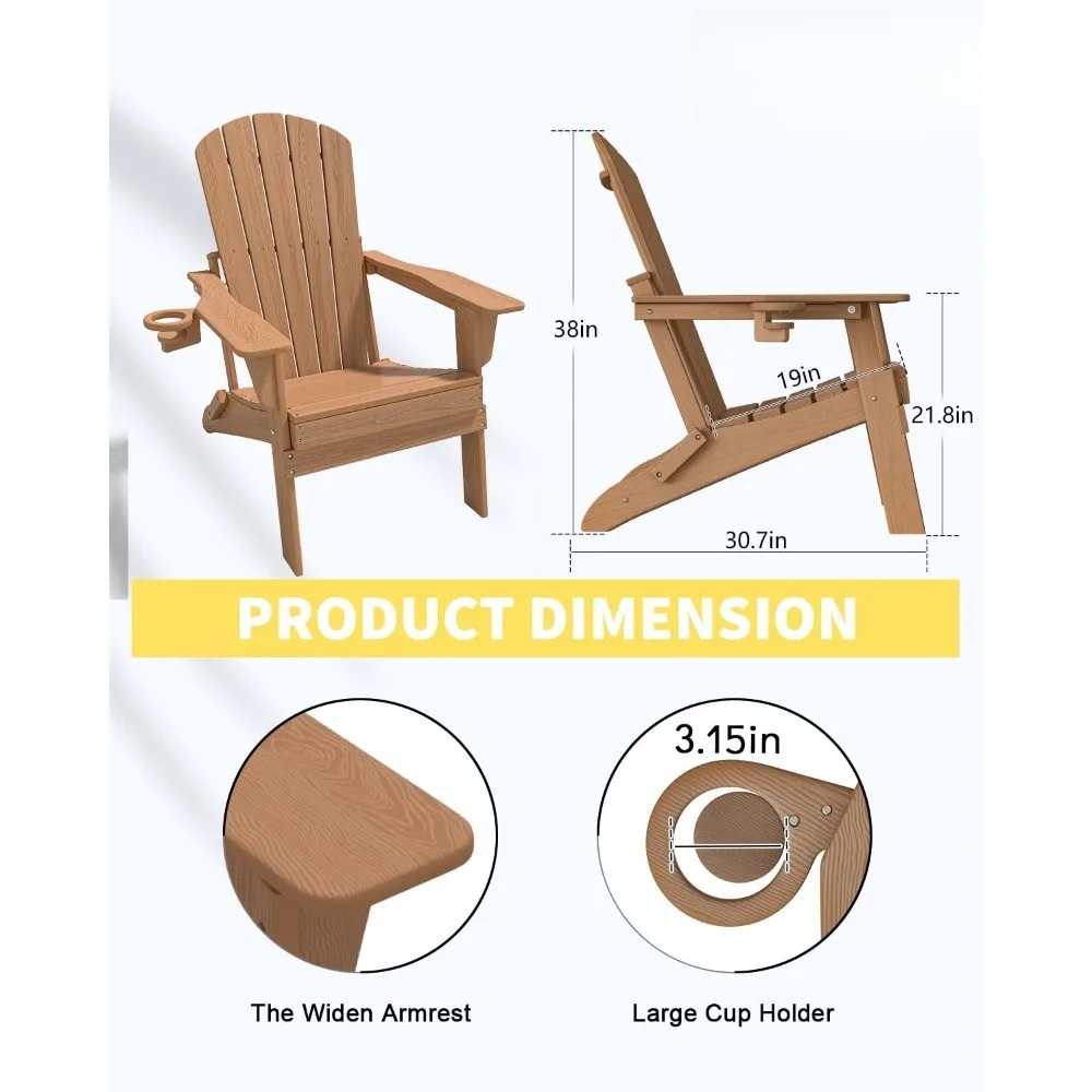 3-Piece Folding Adirondack Cha - Adirondack Chair Wood ulasan dan harga