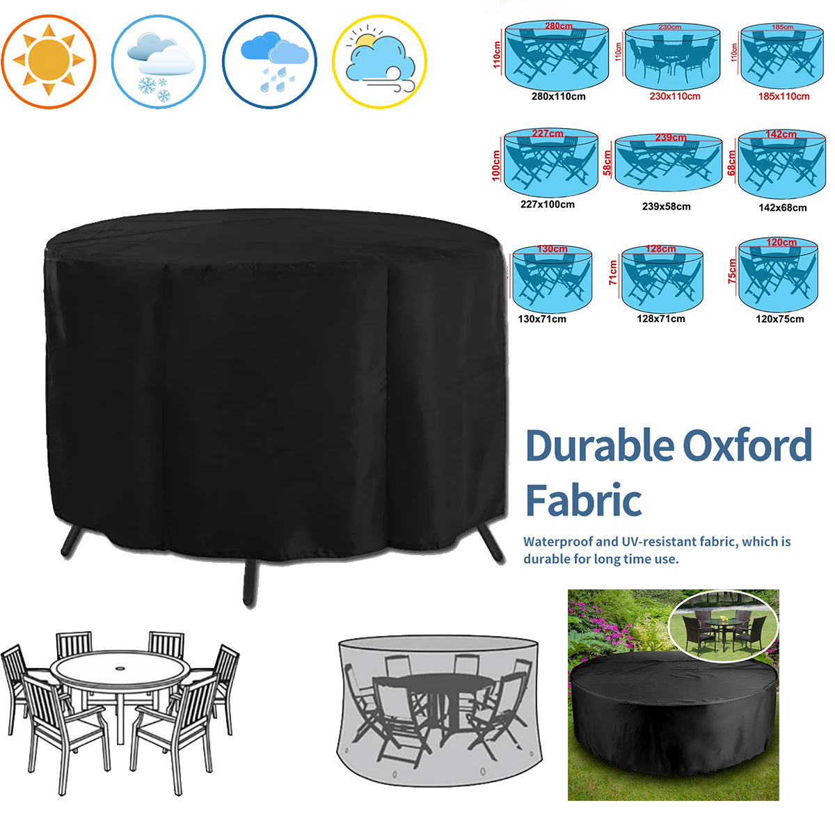 Round Cover Round Outdoor Gard - Outdoor Furniture Paint ulasan dan harga