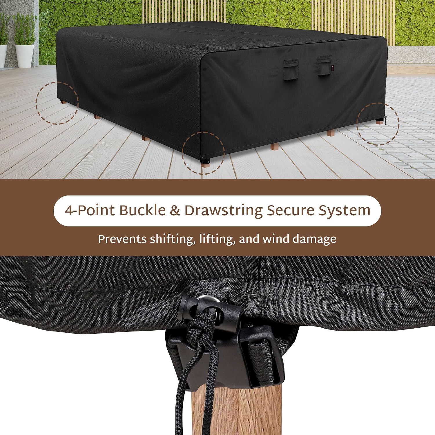 Rectangular 600D Heavy-Duty Ou - Outdoor Furniture Cover Waterproof ulasan dan harga