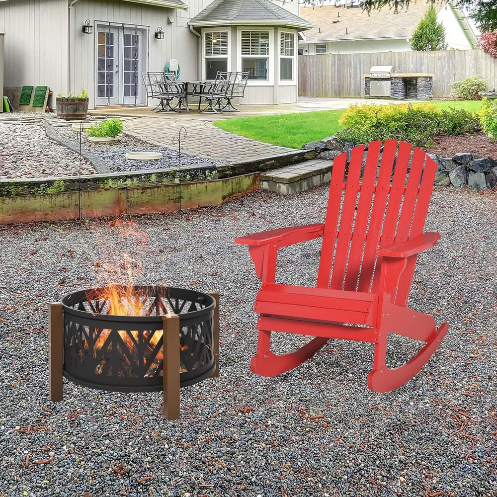 Wooden Adirondack Rocking Chai - Adirondack Chair Wood ulasan dan harga