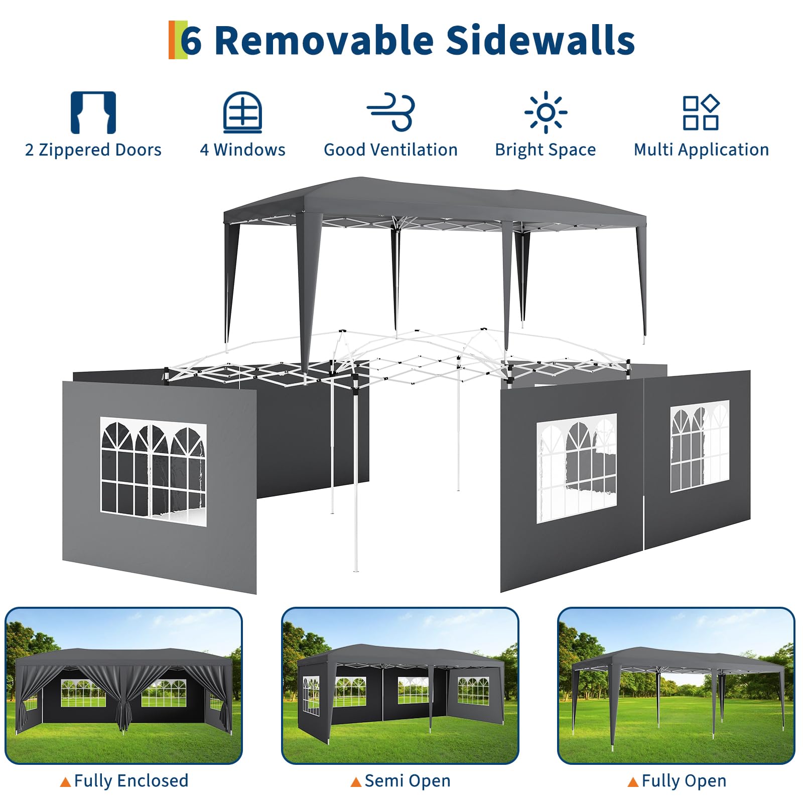 10x20 Pop Up Canopy Tent With  - Gazebo Pop Up ulasan dan harga