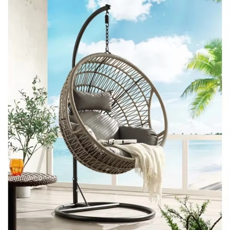 Modern Egg-Shaped Rattan Wicke - Hanging Egg Chair ulasan dan harga