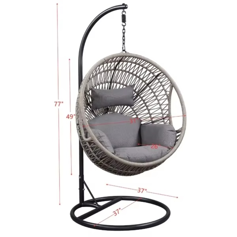 Modern Egg-Shaped Rattan Wicke - Hanging Egg Chair ulasan dan harga